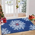 thumbnail image 1 of Christmas Area Rug, Non-Slip Washable Snowflake Living Room Rug, Soft Low Pile Rug Holiday Decor Xmas Floor Carpet for Living Room, Bedroom, 1 of 11