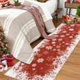 thumbnail image 1 of Christmas Area Rug, Snowflake Print Bedroom Carpet with Non Slip Backing, Low Pile Stain Resistant Floor Mat for Living Room, Nursery, 1 of 7