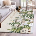 thumbnail image 1 of Christmas Area Rugs 3'x5', Small Throw Rugs for Living Room Bedroom, Winter Xmas Trees Farmhouse Country Cabin on Linen Indoor Outdoor Rug Non-Slip Low Pile Carpet Runner Reversible Floor Mats, 1 of 8
