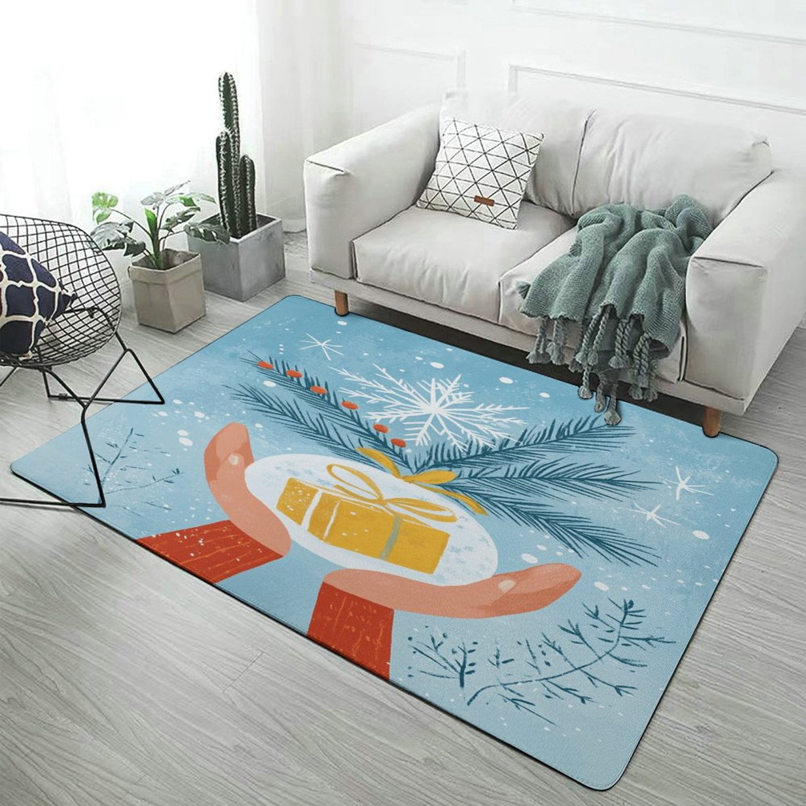 Christmas Area Rugs Carpet Suitable for Living Room Kitchen Bedroom ...