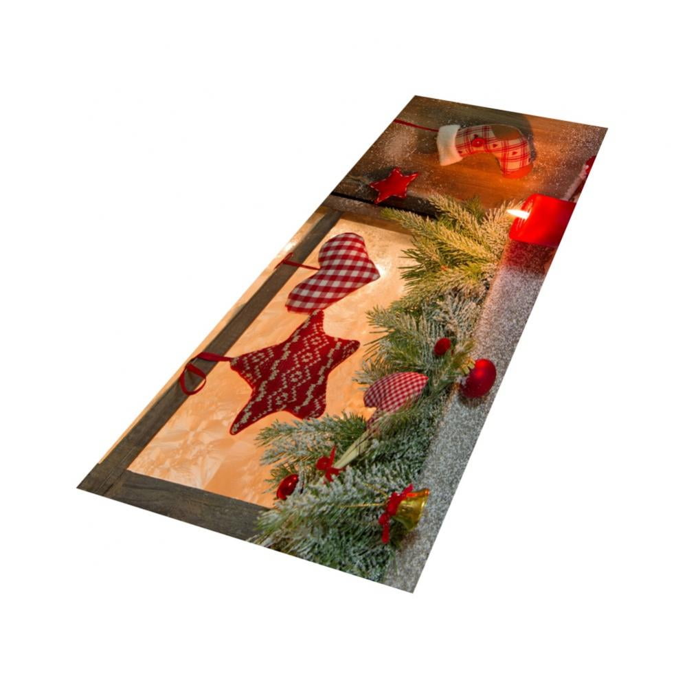 Christmas Area Rugs Flannel Runner Rug Washable Non Slip Christmas