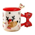 thumbnail image 1 of Christmas Aromatic Ceramic Mug Set with Lid and Spoon - Romantic Couple Coffee Cups with Festive Holiday Designs, Heat Retention, Spill Prevention, Perfect for Cozy Mornings and Celebrations, 1 of 5