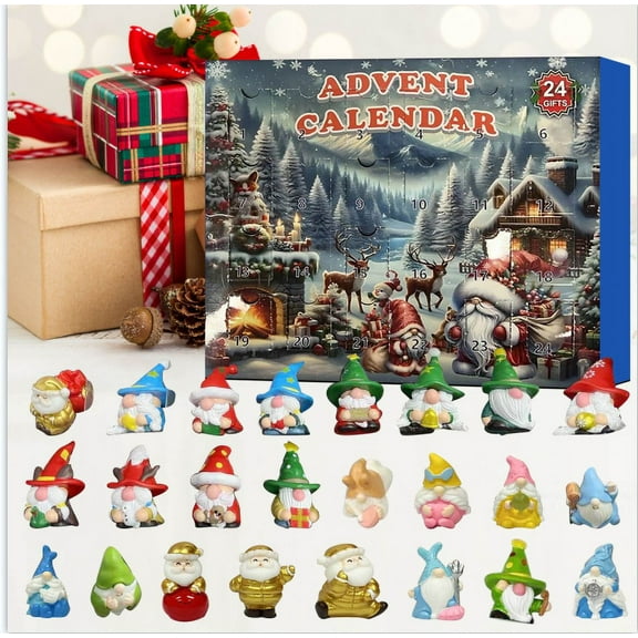 Countdown Sets Christmas Arrival Calendar 2024 Unique 3D Countdown Decoration for Kids 24 Days Gonks Dolls Festive Toy