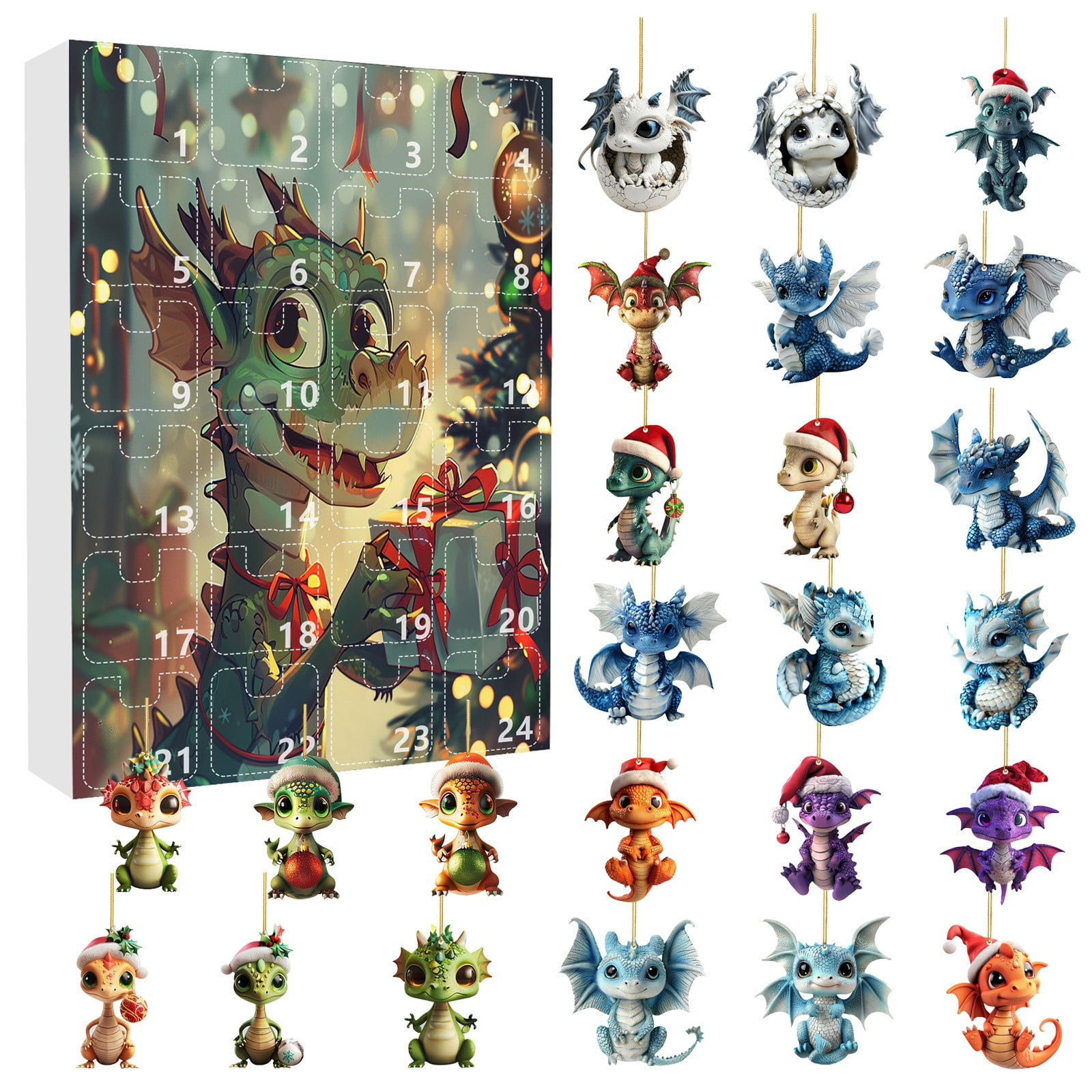 Christmas Arrival Calendar Acrylic Flat Pendant 24 Day Countdown