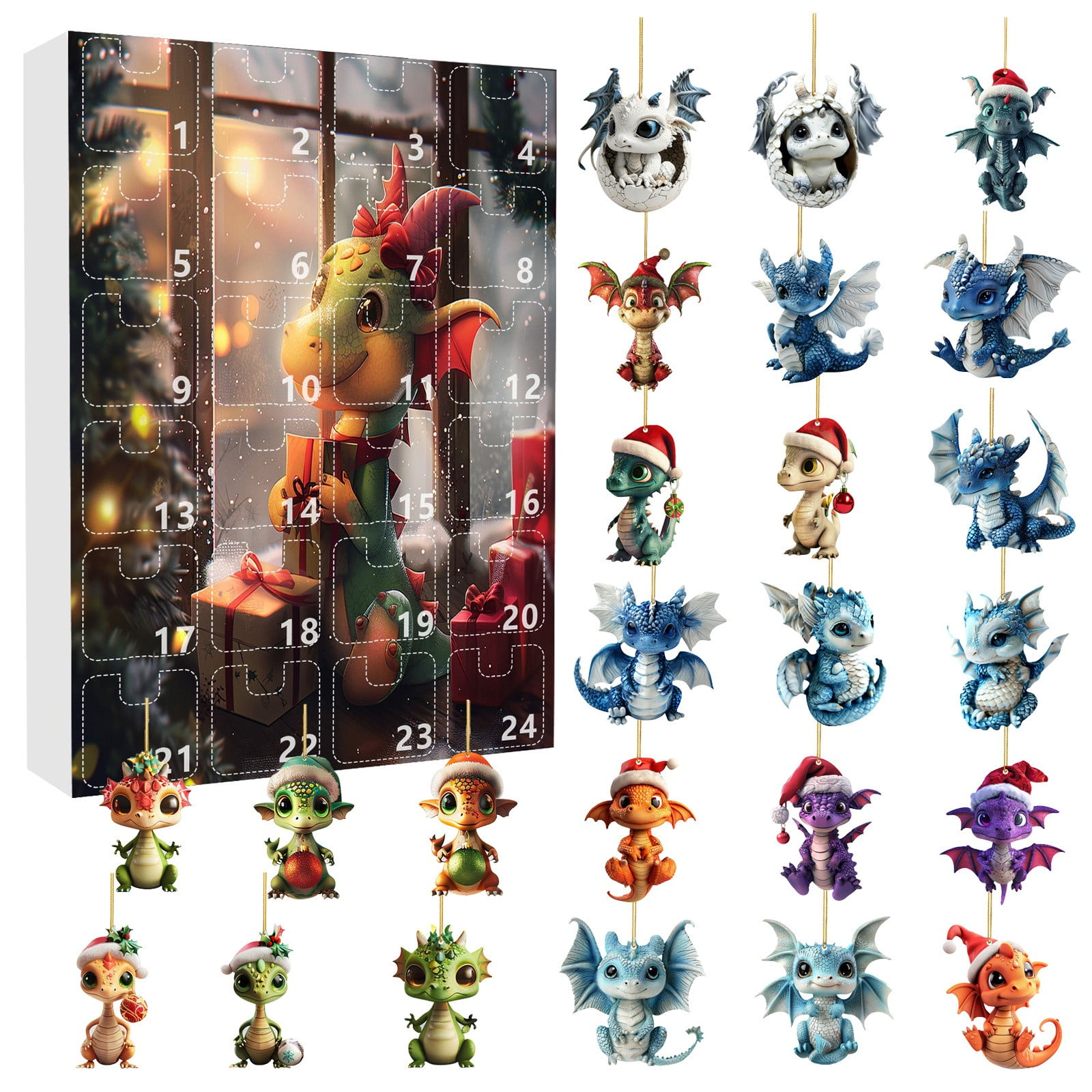 Christmas Arrival Calendar Acrylic Flat Pendant 24 Day Countdown