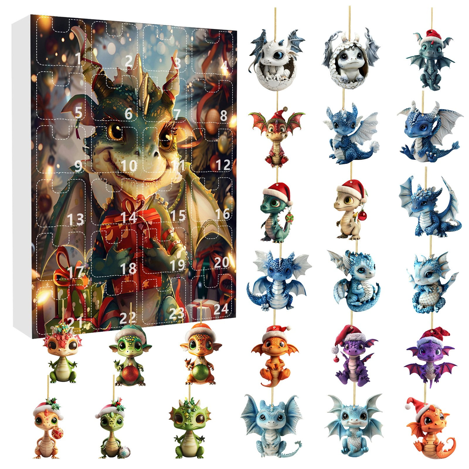 Christmas Arrival Calendar Acrylic Flat Pendant 24 Day Countdown