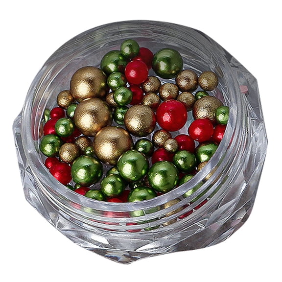 Christmas Art Pearls Bead Charms Rhinestones Crystal Mixed Jewelry Pearls Parts Manicure Nails Accessories