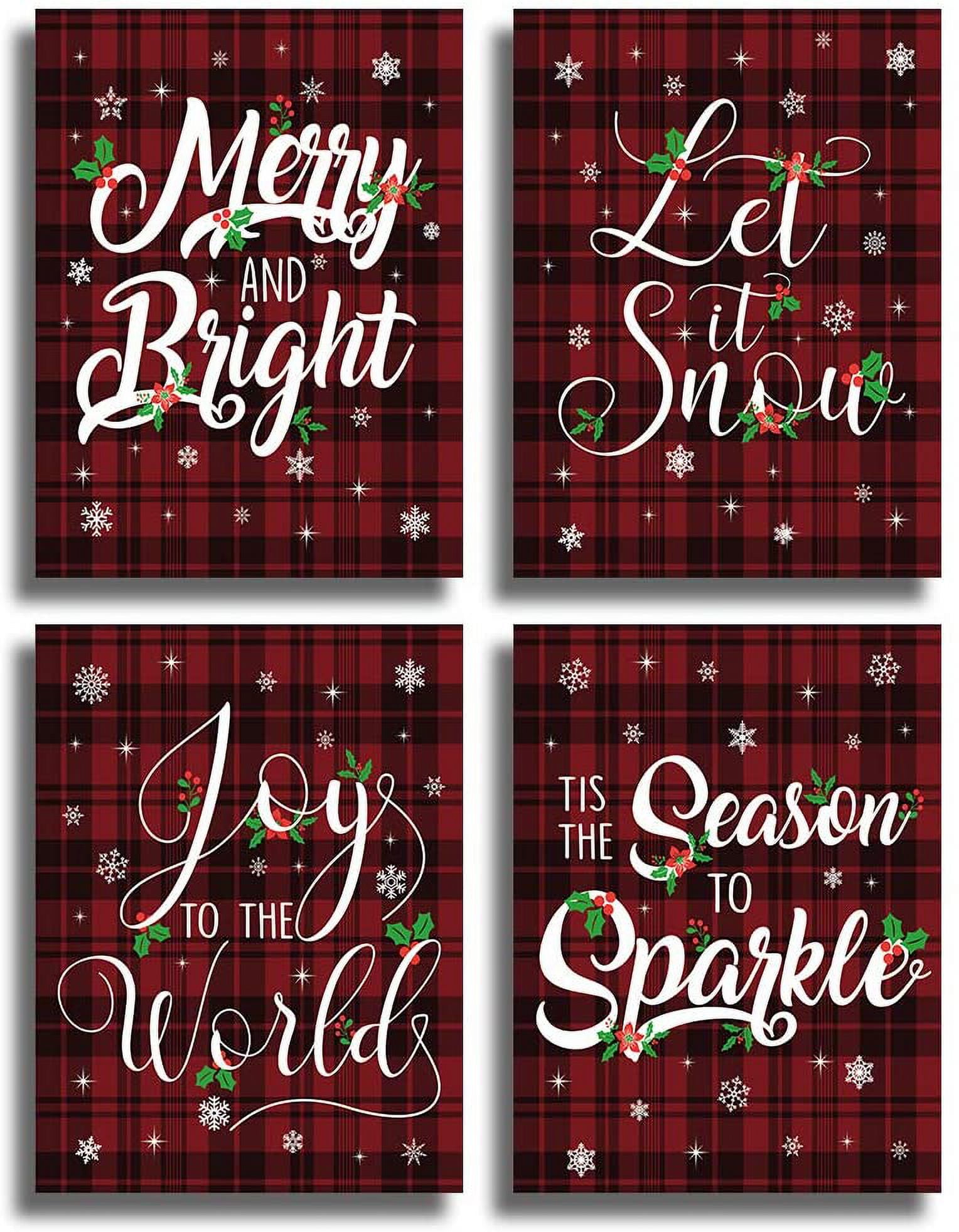 Christmas Art Print,Set of 4 (8”X10”), Lovely Topological Snowflake ...