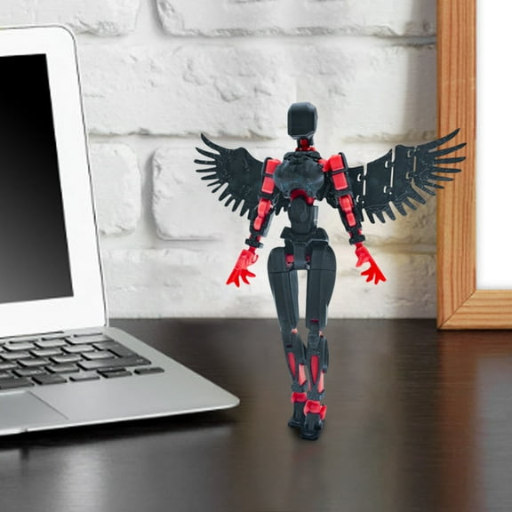 Christmas Articulated 3D Printed Action Figure Fully Movable Jointed Robot Dummy with Interchangeable Hands for Creative Posing and Desktop Decoration
