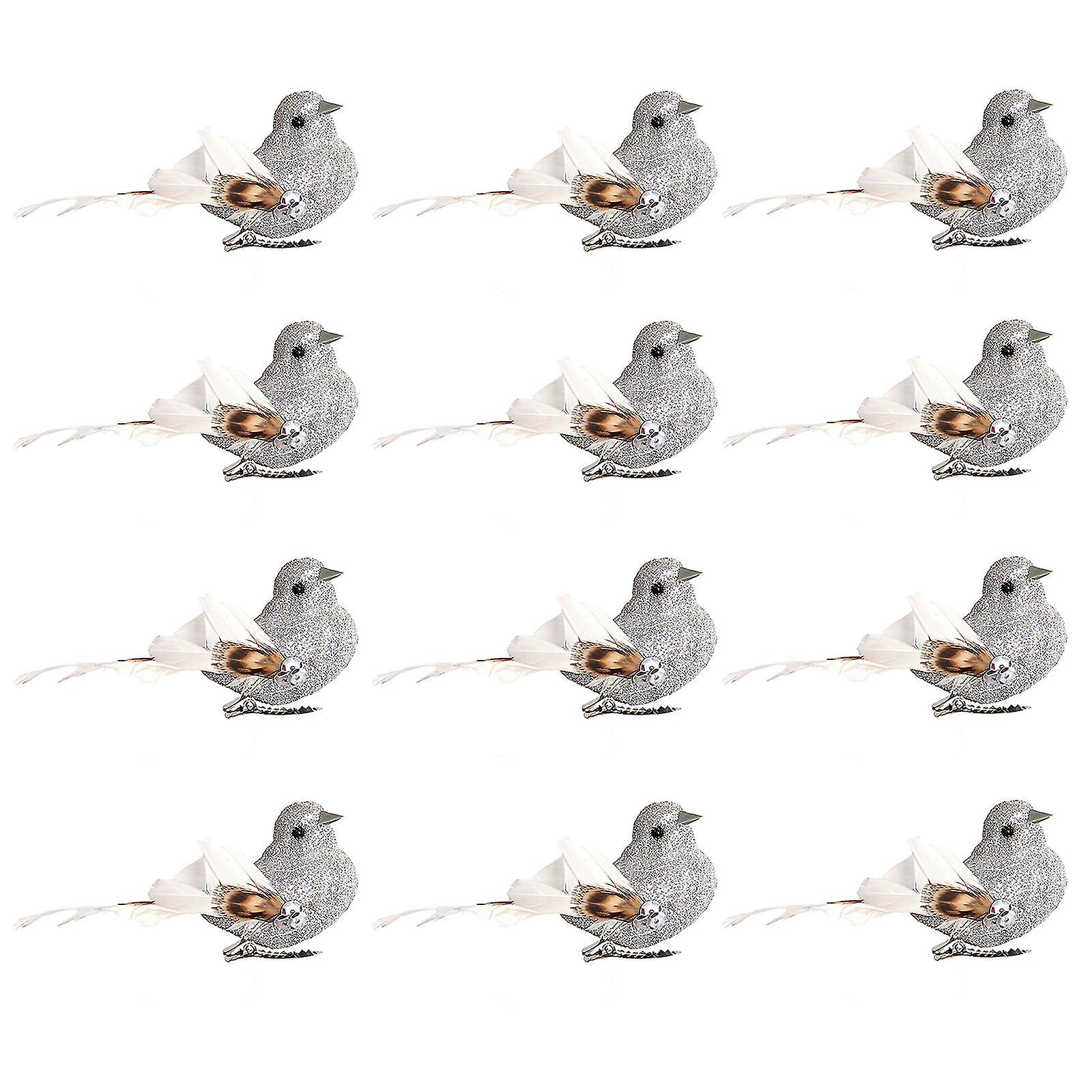 Christmas Artificial Birds Cardinal Birds Clip Clipon Style For