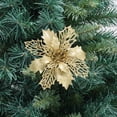 thumbnail image 1 of Christmas Artificial Flowers 12 Pcs Artificial Christmas Flowers Decorations Glitter Xmas Tree Flower Ornaments Arrangements Wedding Table Decor, 1 of 5