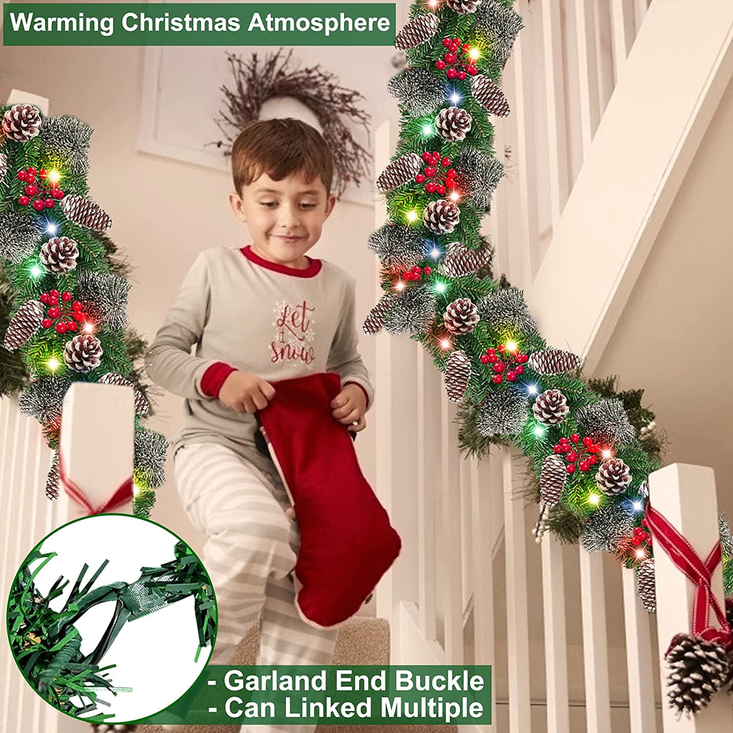 Christmas Artificial Garland Lighted Christmas Garland Artificial Pine