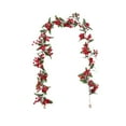 thumbnail image 1 of Christmas Artificial Garlands, 5.7Ft Xmas Berry Holly Leaves Garland, Winter Snowy with Red Berries Hanging Garlands for Wedding, Party, Home Decoration, 1 of 6