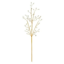 Christmas Artificial Gold Berry Stems, Xmas Gold Glitter Berry Picks Holly Branches for Christmas Tree Ornaments Xmas Wreath DIY Crafts Home Holiday Decor, 2 Sizes