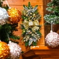 thumbnail image 1 of Christmas Artificial Swags 24" Xmas The Cordless Prelit Stairway Swag Teardrop Trim Wreath Door Stair Swag Garland Christmas Swags for Outdoor Home Garden Decor 1 Pack (Ball ), 1 of 7
