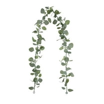 Christmas Artificial Vines 69" Faux Greenery Garland - Plastic Hanging Vine with Leaves, Flowers & Red Berries, Wall, Table & Home Décor for Holiday, Wedding, Garden & Fireplace