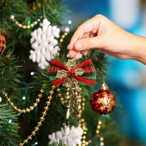 Christmas Artificial Wreath Hwkond Small Christmas Bow Christmas Tree Pendant Garland Bouquet Gift Hair Accessories Socks Scarf Accessories