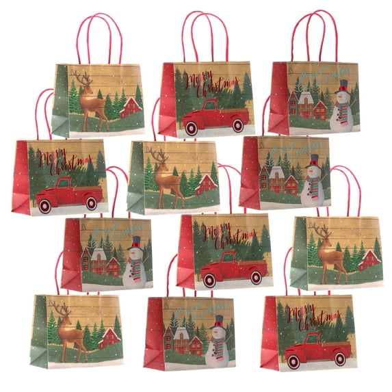 Christmas Assorted Mystery Small Gift Bags - 12 Bags (16.99 Value)