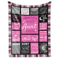thumbnail image 1 of Christmas Aunt Gifts from Niece Nephew, Aunt Blankets from Niece Nephew, Best Aunt Ever Gifts, Xmas Gifts for Auntie, Aunt Birthday Gift, Aunt Gift Ideas, Auntie Super Soft Throw Blanket(40"x50"), 1 of 9