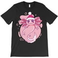 thumbnail image 1 of Christmas Axolotl Funny Cute Christmas Axolotl Cartoon Holiday Graphic H35526 Unisex T-Shirt, Up to 5XL Available, 1 of 2