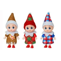Christmas Baby Elf Dolls | Christmas Miniature Elf Decoration | Baby Doll On the Shelf for Christmas Party Decor