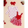thumbnail image 1 of Christmas Baby Girl Outfit Cute Elk Ruffle Sleeve Romper Overall Dress Infant Girls Skirt Sets, 1 of 7