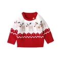 thumbnail image 1 of Christmas Baby Girls Boys Sweaters Coat Kids Knitting Pullovers Autumn Winter Tops Baby Boys Girls Cartoon Long Sleeve Sweaters, 1 of 7