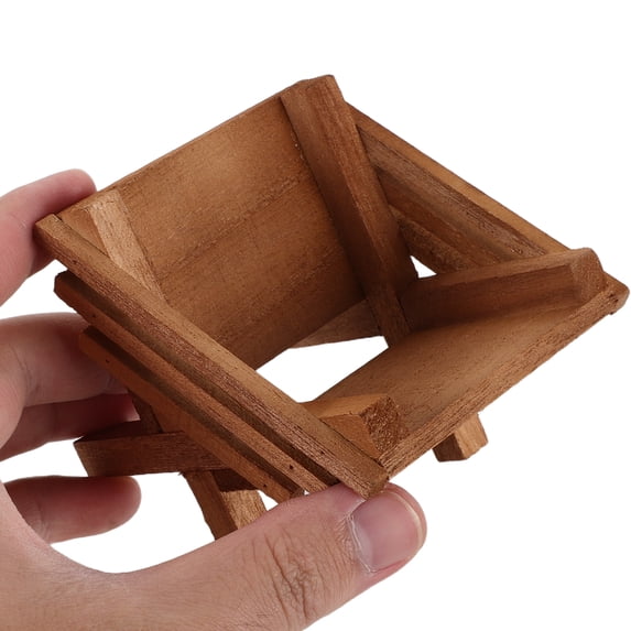 Christmas Baby Jesus Wooden Manger Ornaments Mini Nativity Scene Manger Figurines For Religious Holiday Table Centerpiece Bookshelf Decoration