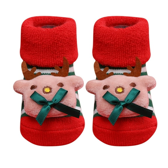 Christmas Baby Socks for Toddlers Soft Sole Non Children Holiday