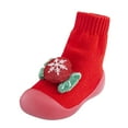 thumbnail image 1 of Christmas Baby Toddler Boys Girls Cartoon Ears Floor Socks Non Slip Baby Step Shoes Socks, 1 of 5