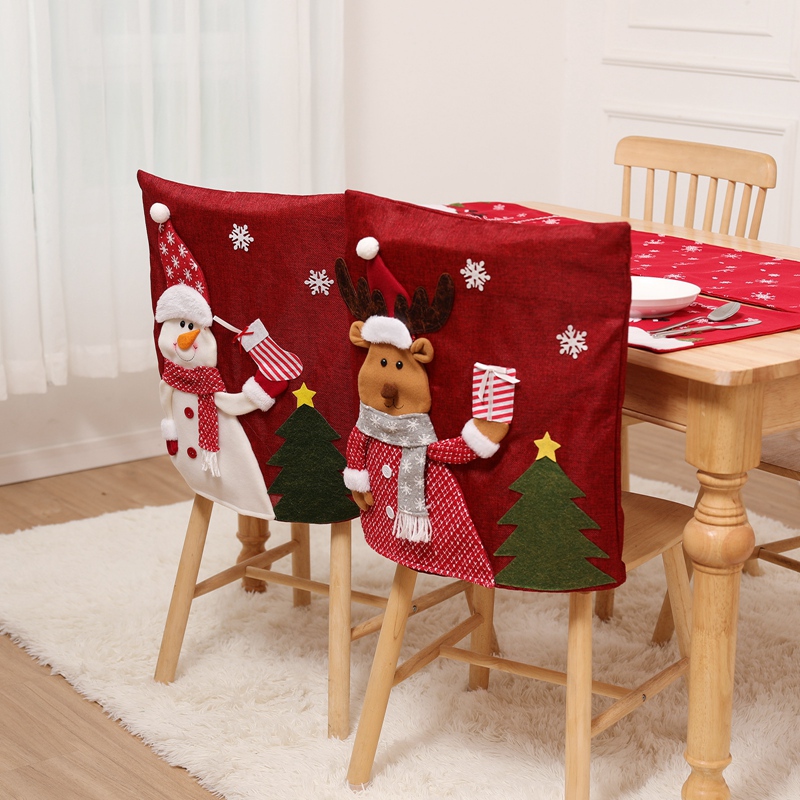 Christmas Back Chair Covers Dining Room Chair Covers C