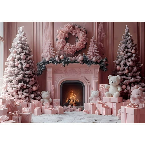 Christmas Backdrop 1PC 59.00x70.80in, Party Photography Background Cloth Washable Wrinkle-Resistant Fabric for Studio Portraits & Holiday Decor,Ccwuwei