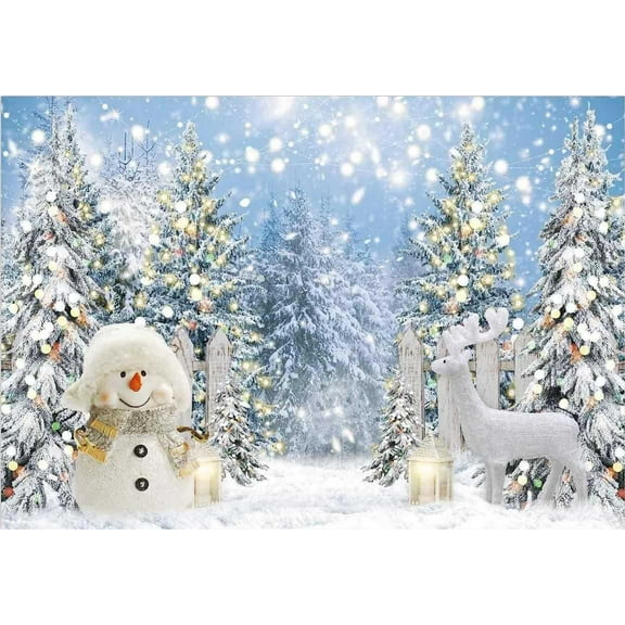 Christmas Backdrop Winter Snowy Red Candy Background for Photography New Year Wallpaper Family Party ration Studio