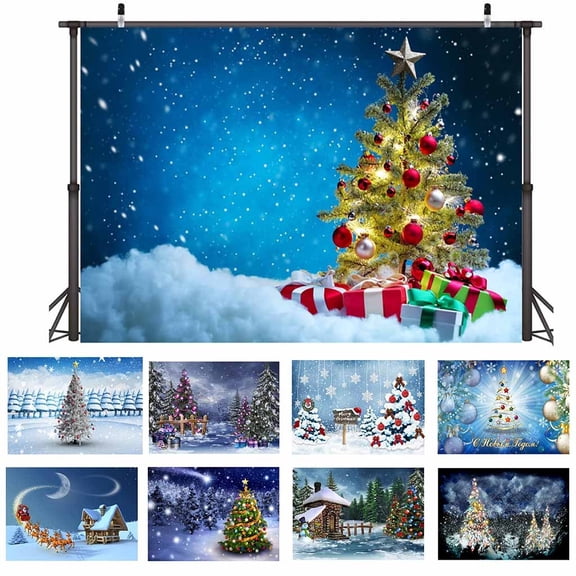 Christmas Backdrops Vinyl 5x3FT for Fireplace Photography Studio, Ideal for Holiday Party Decor and Christmas Decorations Indoor-Multicolor