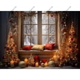 thumbnail image 1 of Christmas Backdrops Xmas Tree Wood Window Door Family Party r Photography Background Photocall for Photo Studio, 1 of 5