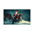Christmas Background Cloth Santa Riding Background Classic Lighting