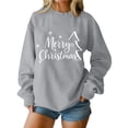 thumbnail image 1 of Christmas Baggy Sweatshirts for Women Xmas Printed Dropped Long Sleeve Fashion Graphic Holiday Pullover Tops (XL, Gray #B), 1 of 5