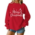 thumbnail image 1 of Christmas Baggy Sweatshirts for Women Xmas Printed Dropped Long Sleeve Fashion Graphic Holiday Pullover Tops (XL, Red #B), 1 of 5
