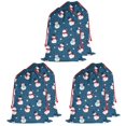 thumbnail image 1 of Christmas Bags Drawstring,Blue Christmas Snowman Pattern Large Xmas Christmas Gift Bags,Reusable for Xmas and New Year Party Favors and Supplies,27.6" X 19.7", 1 of 5