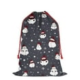 thumbnail image 1 of Christmas Bags Drawstring,Dark Christmas Snowman Pattern Large Xmas Christmas Gift Bags,Reusable for Xmas and New Year Party Favors and Supplies,27.6" X 19.7", 1 of 6