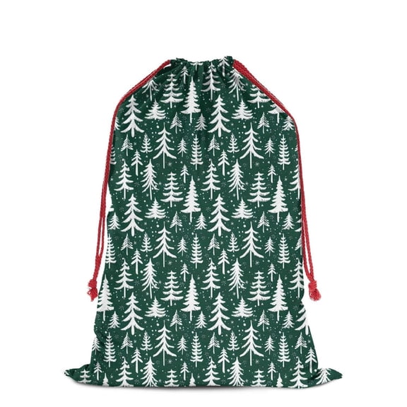 Christmas Bags Drawstring,Green Christmas Tree Pattern Large Xmas Christmas Gift Bags,Reusable for Xmas and New Year Party Favors and Supplies,27.6" X 19.7"
