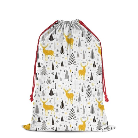 Christmas Bags Drawstring,Multicolor Christmas Pattern Large Xmas Christmas Gift Bags,Reusable for Xmas and New Year Party Favors and Supplies,27.6" X 19.7"