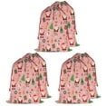 thumbnail image 1 of Christmas Bags Drawstring,Pink Christmas Santa Pattern Large Xmas Christmas Gift Bags,Reusable for Xmas and New Year Party Favors and Supplies,27.6" X 19.7", 1 of 5