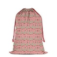 thumbnail image 1 of Christmas Bags Drawstring,Pink Christmas Tree Pattern Large Xmas Christmas Gift Bags,Reusable for Xmas and New Year Party Favors and Supplies,27.6" X 19.7", 1 of 6