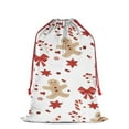 thumbnail image 1 of Christmas Bags Drawstring,Red Christmas Gingerbread Man Pattern Large Xmas Christmas Gift Bags,Reusable for Xmas and New Year Party Favors and Supplies,27.6" X 19.7", 1 of 6
