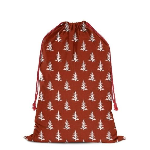 Christmas Bags Drawstring,Red Christmas Tree Pattern Large Xmas Christmas Gift Bags,Reusable for Xmas and New Year Party Favors and Supplies,27.6" X 19.7"