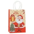 thumbnail image 1 of Christmas Bags For Gifts, Canvas Christmas Gift Bag, Small Size Kraft Paper Bags with Handle for Holiday Gifts 8.3"x5.9"x3.14", 1 of 6