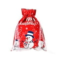 thumbnail image 1 of Christmas Bags for Gifts Hwkond Drawstring Christmas Gift Bag Candy Party Santa Snowman Wrapping Bag Plastic Bag, 1 of 2