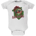 thumbnail image 1 of Christmas Bah Humpug Grumpy Scrooge Pug Gift Soft Baby One Piece White 9-12 M, 1 of 1