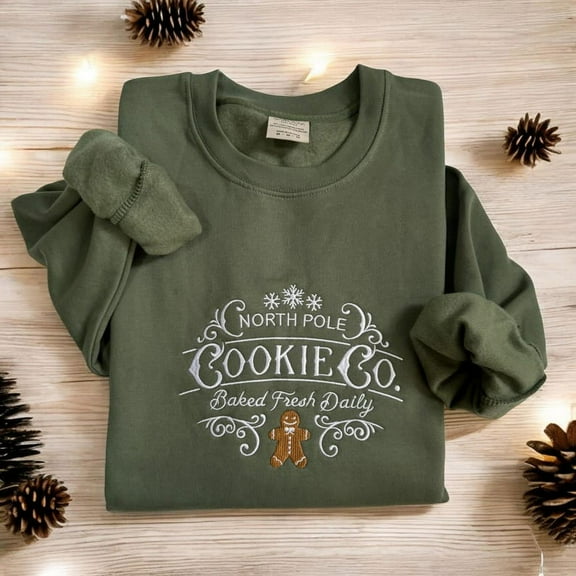 Christmas Baked Gingerbread Embroidered Sweatshirt
